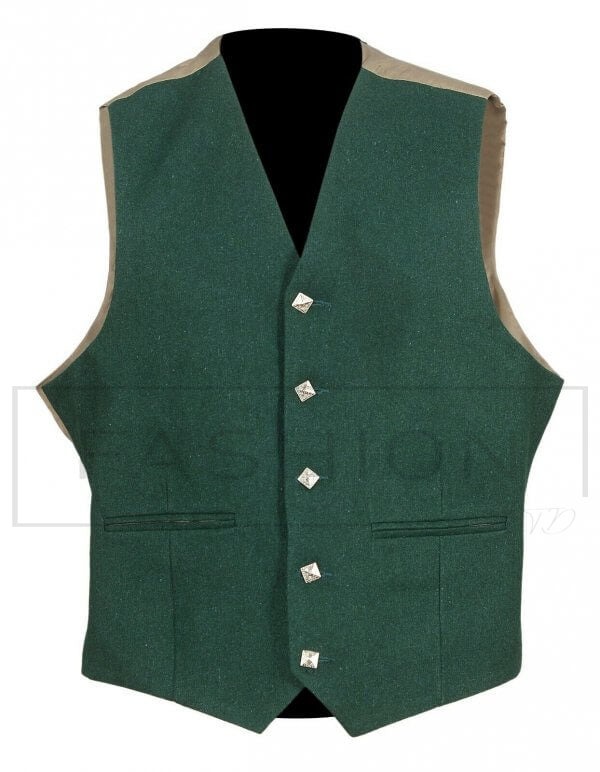 Handmade Green Argyle Kilt Traditional Jacket and Waistcoat For Men And Women - Scottish Kilt Jackets